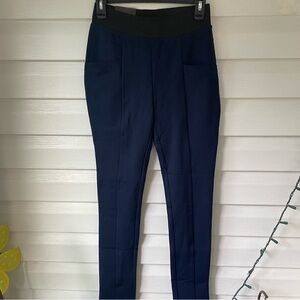 Banana Republic | NWT Navy Ponte Leggings with Black Elastic Waistband